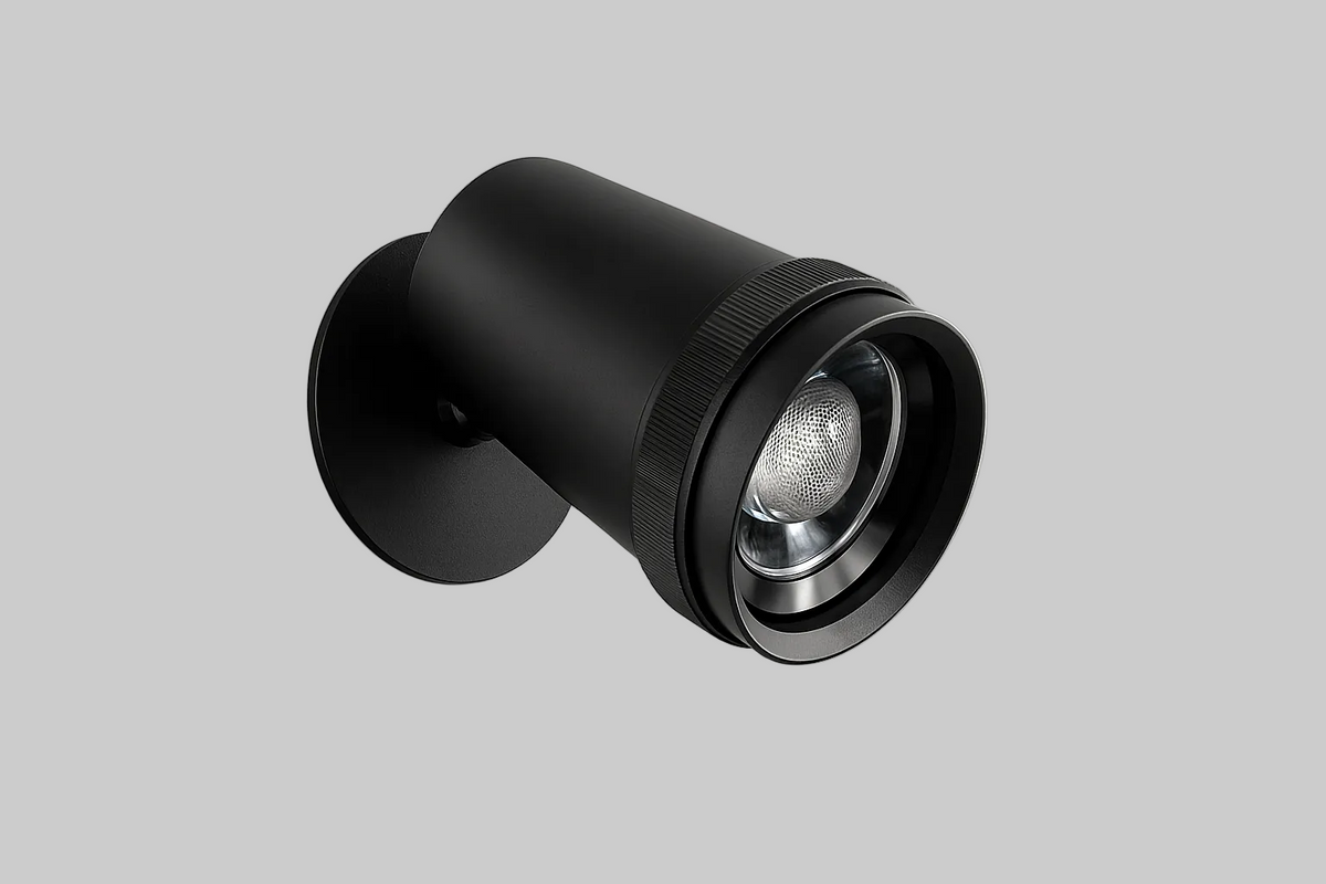 Black mounted wall light 
