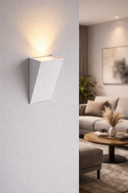 Wall light fixture on the living area 