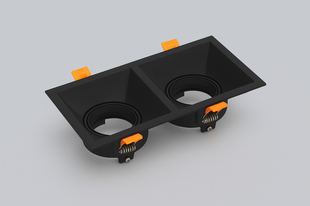 Double MR16 Base recessed spotlight frame