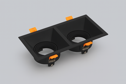 Double MR16 Base recessed spotlight frame