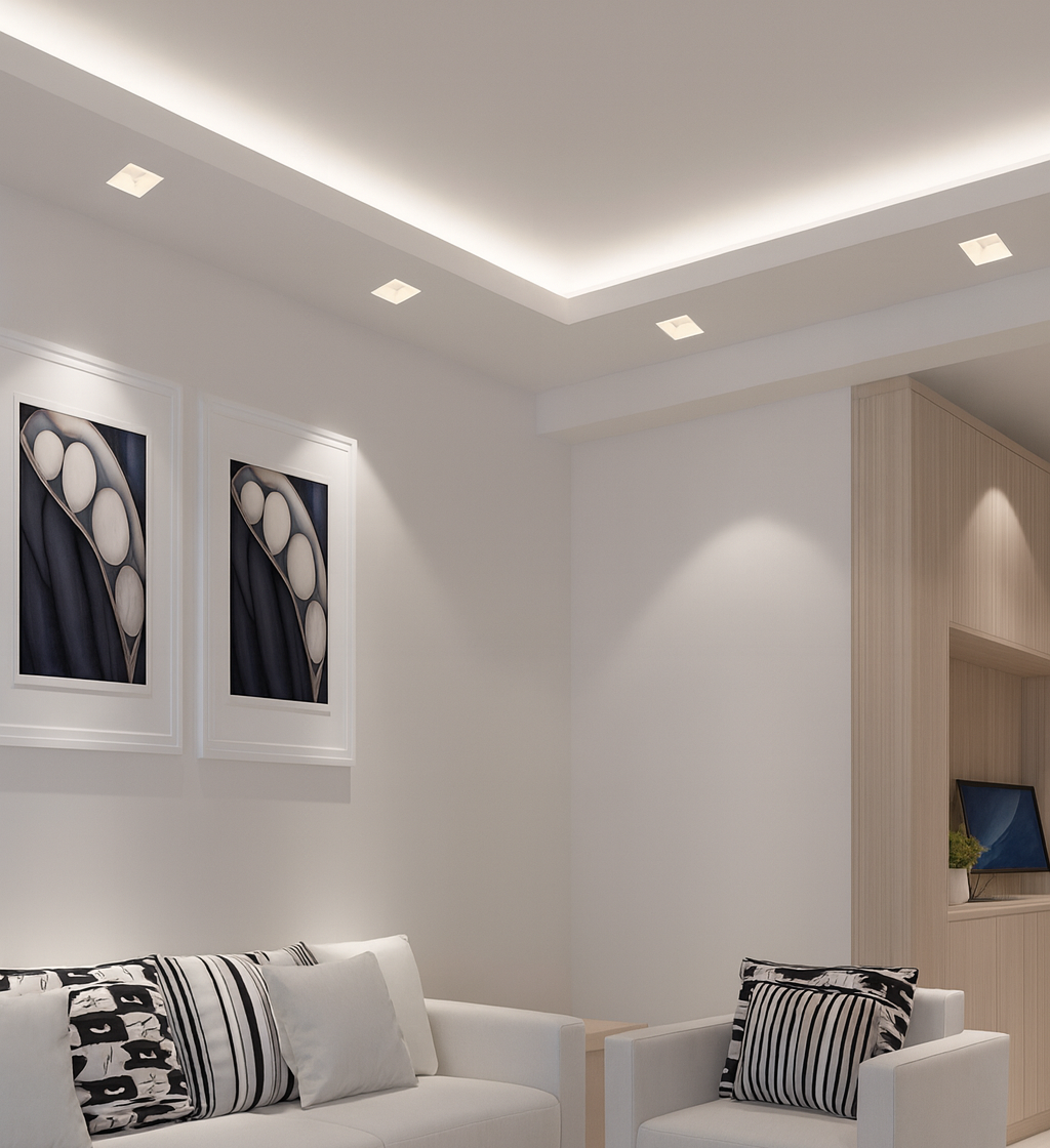 Application image for the square spotlight frame 