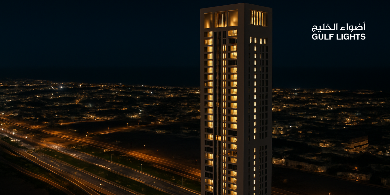 Jam Tower Lighting at Dubai, UAE