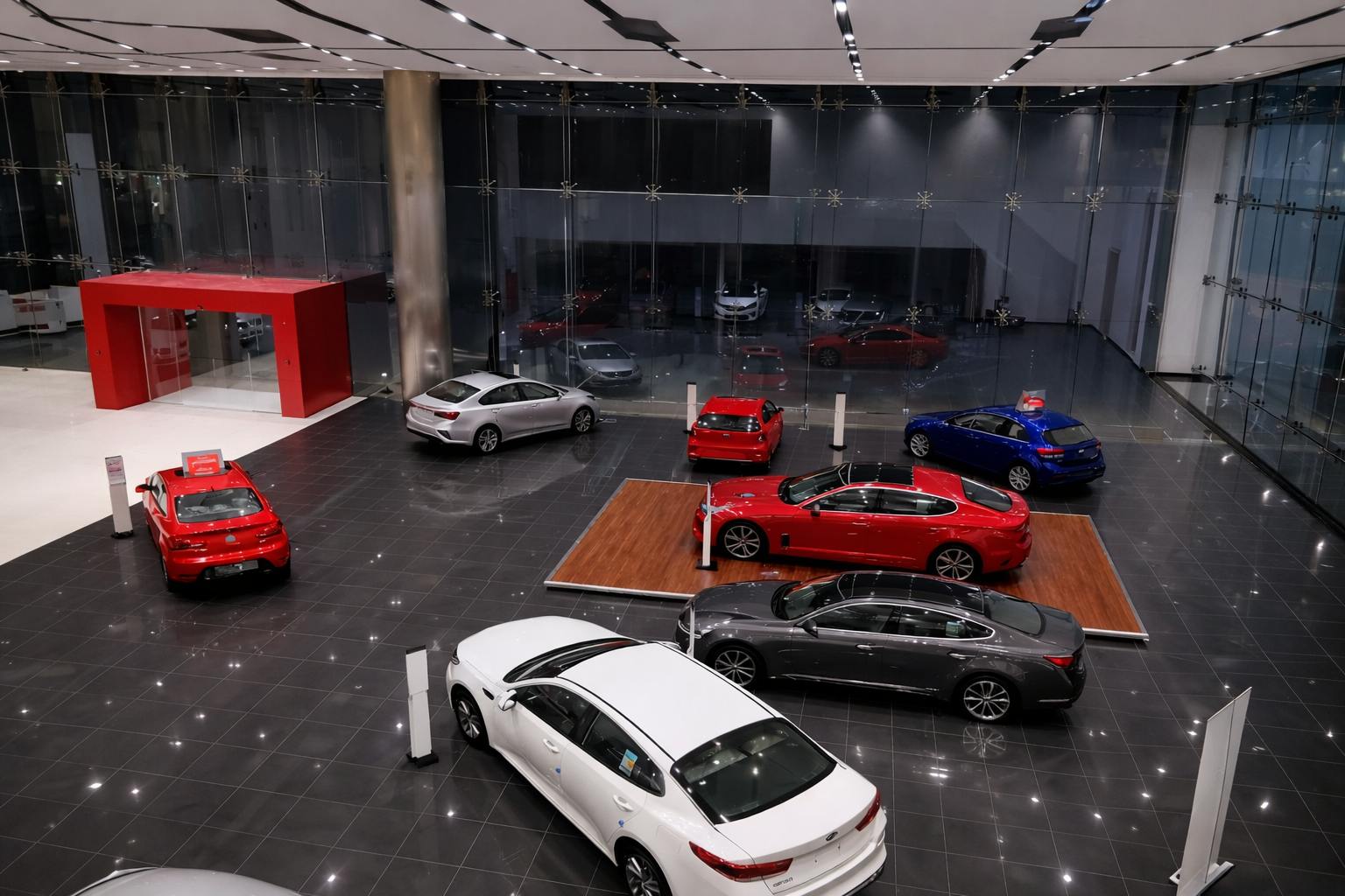 Kia showroom lighting at Fujairah UAE