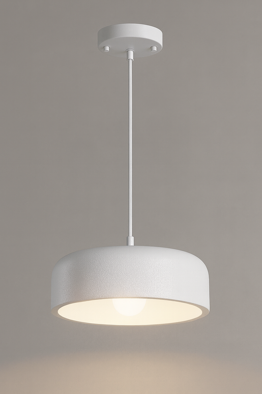 White suspended E27 base light