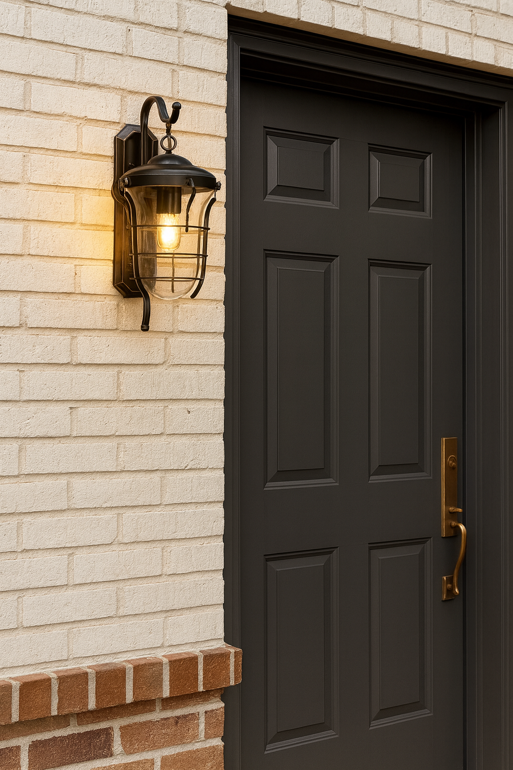 Wall mounted light with E27 base lamp