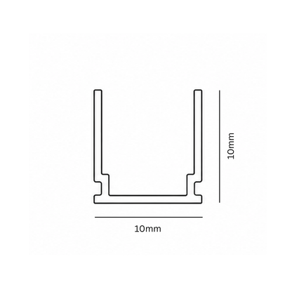 N1010 aluminum profile dimension 