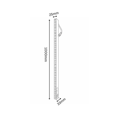 Technical drawing of a wall washer 