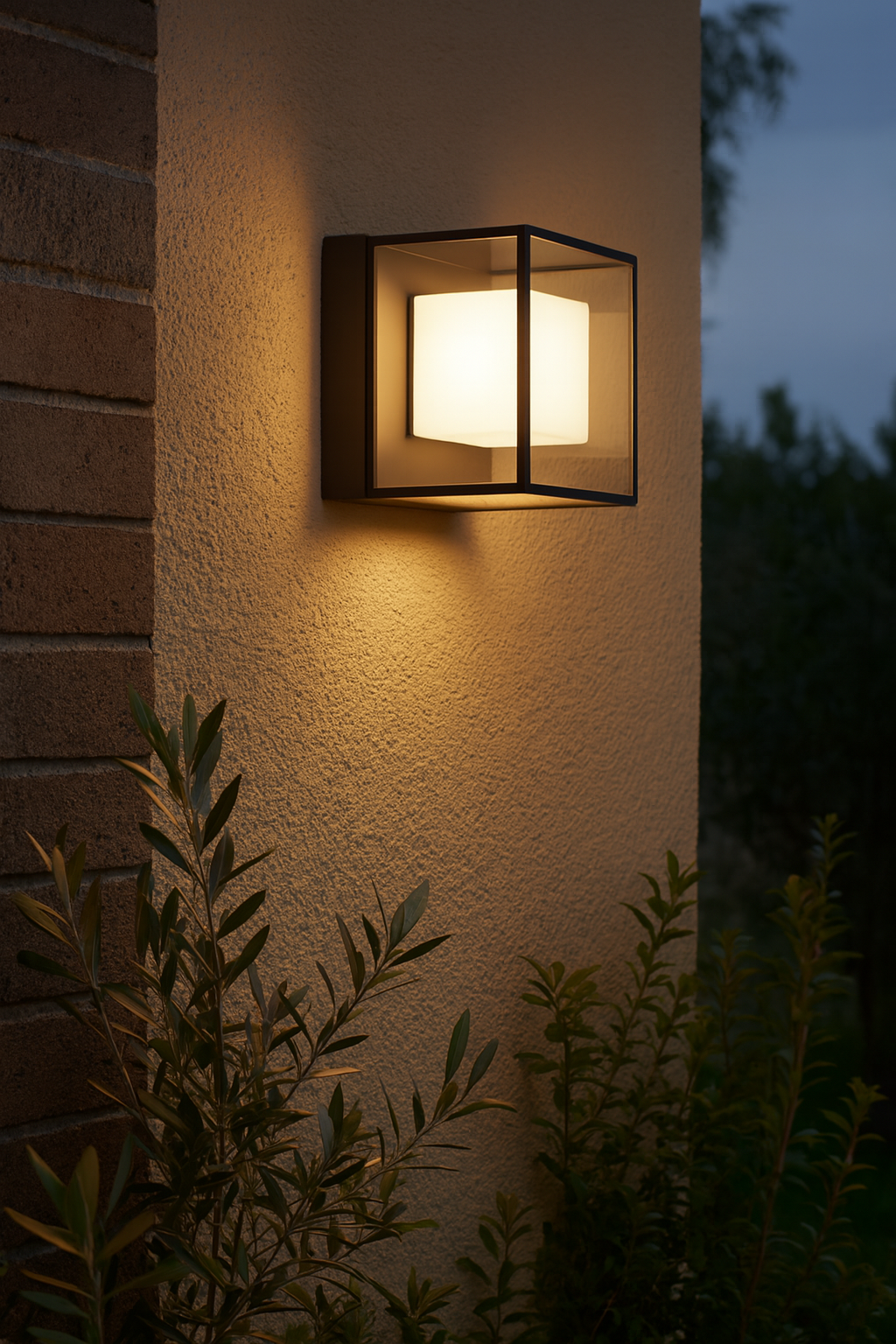 Glass wall mounted light 