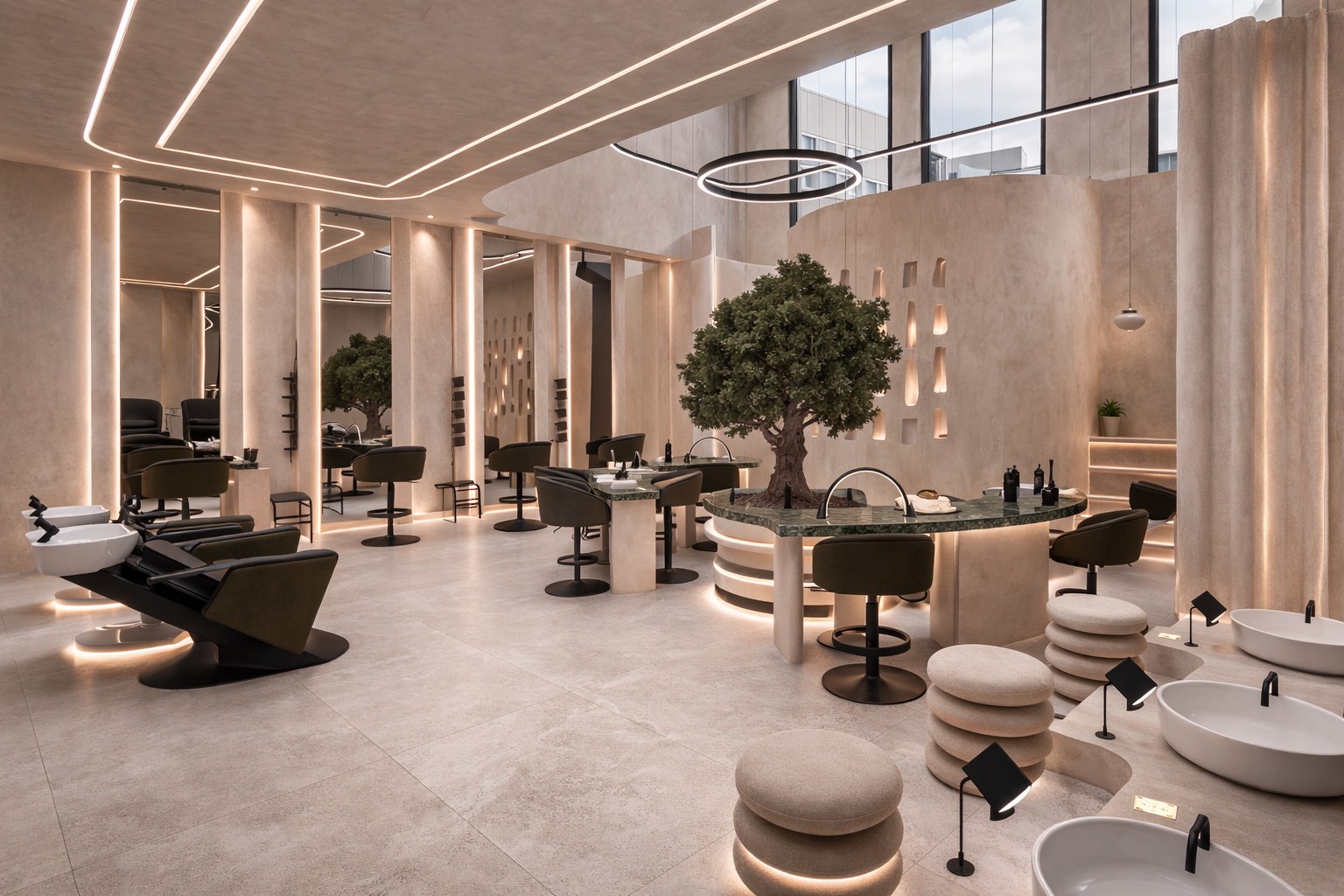 Mobtada Beauty Salon Lighting Design at Dubai, UAE