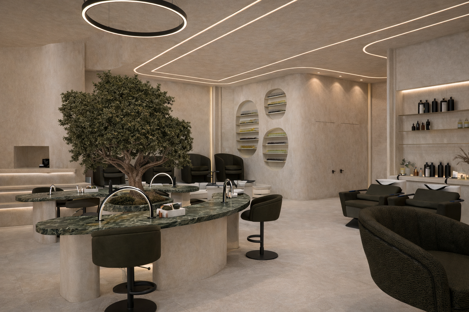 Mobtada Beauty Salon Lighting Design at Dubai, UAE