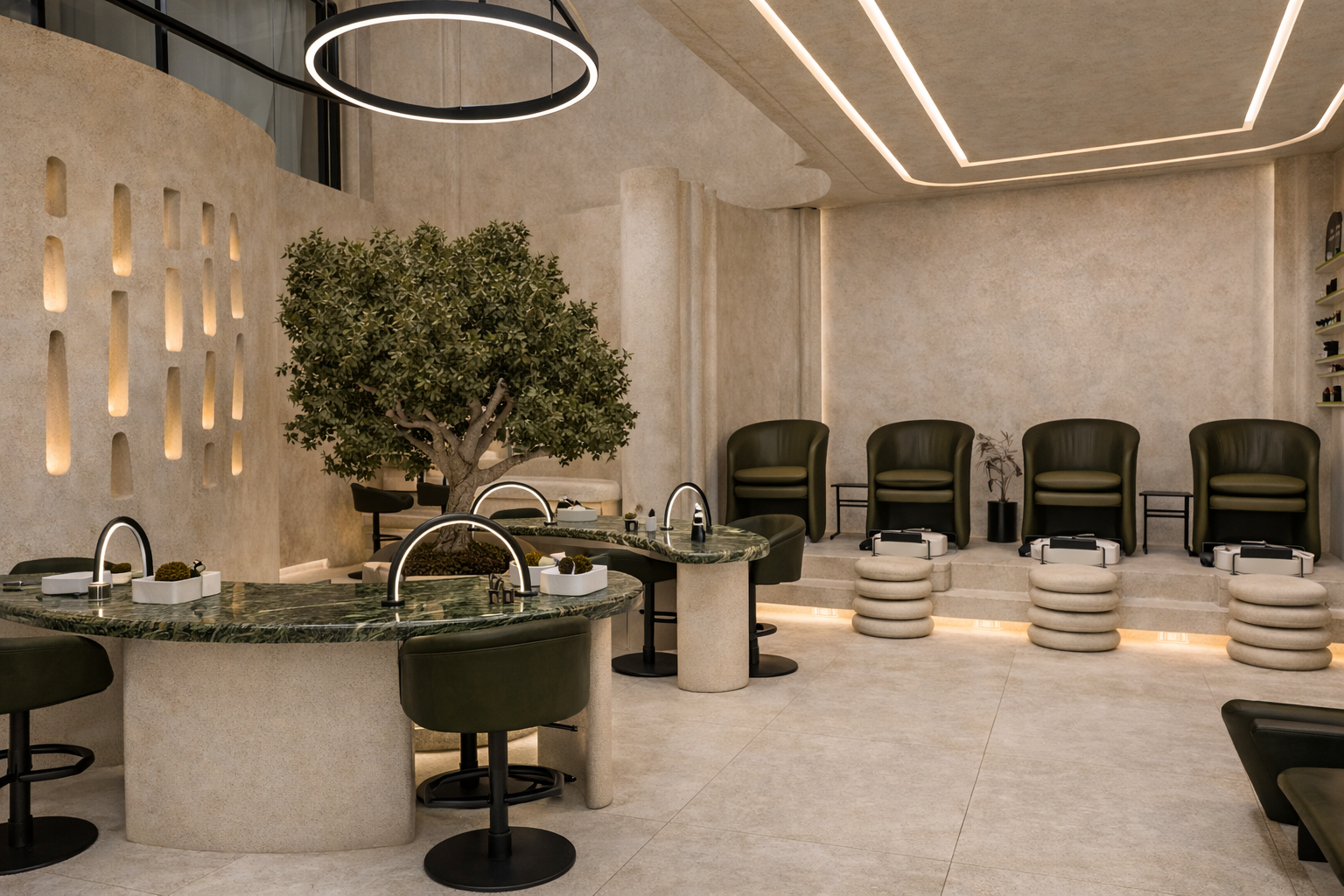 Mobtada Beauty Salon Lighting Design at Dubai, UAE