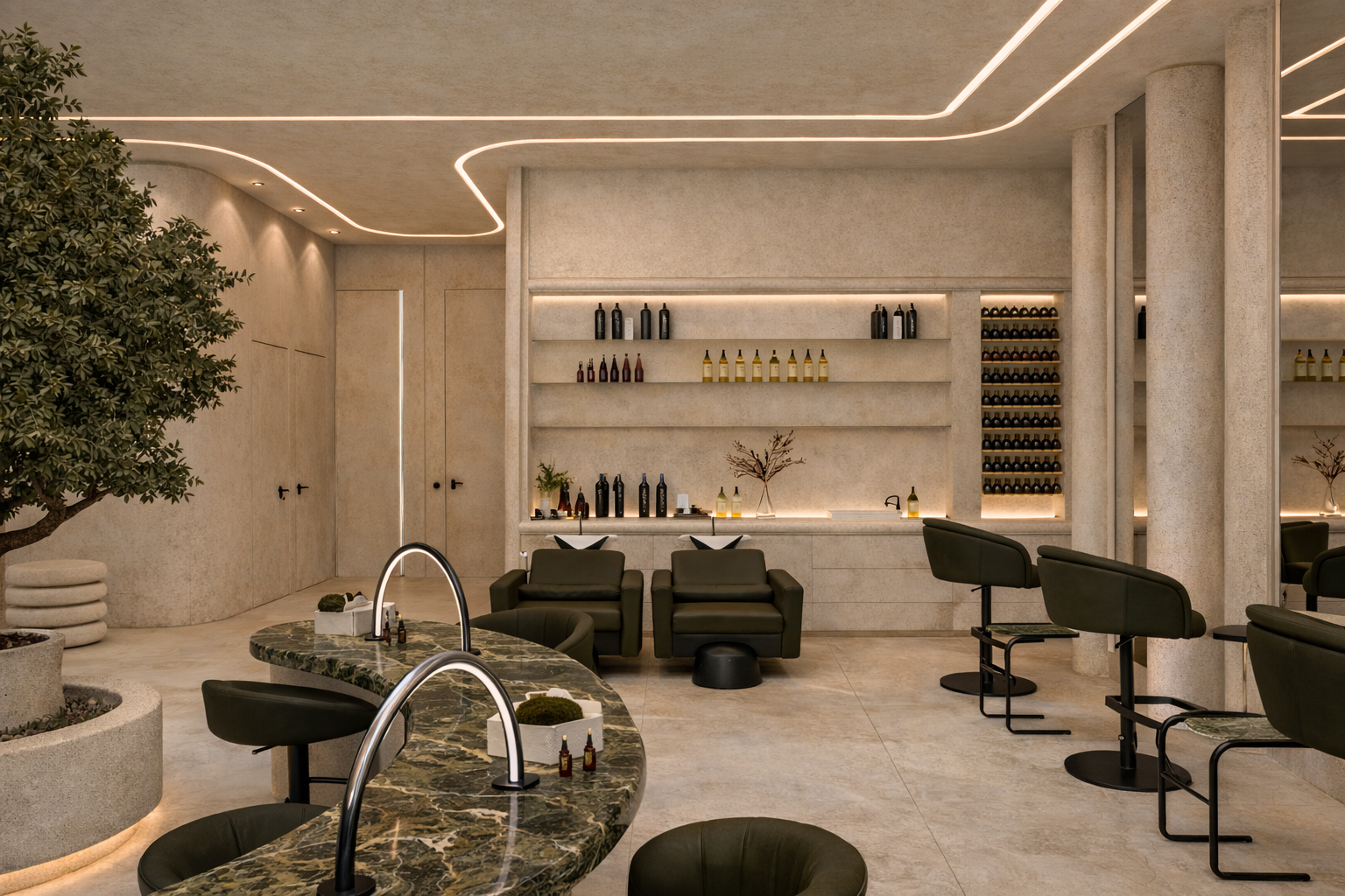 Mobtada Beauty Salon Lighting Design at Dubai, UAE