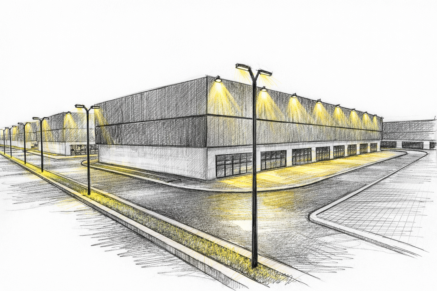 Nad Al Hamar Showrooms Lighting Design at Dubai, UAE