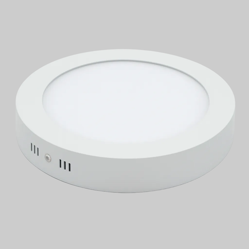 Round white panel light fixture 