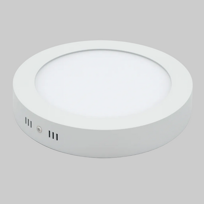 Round white panel light fixture 