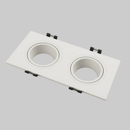 White double recessed MR16 base spotlight frame