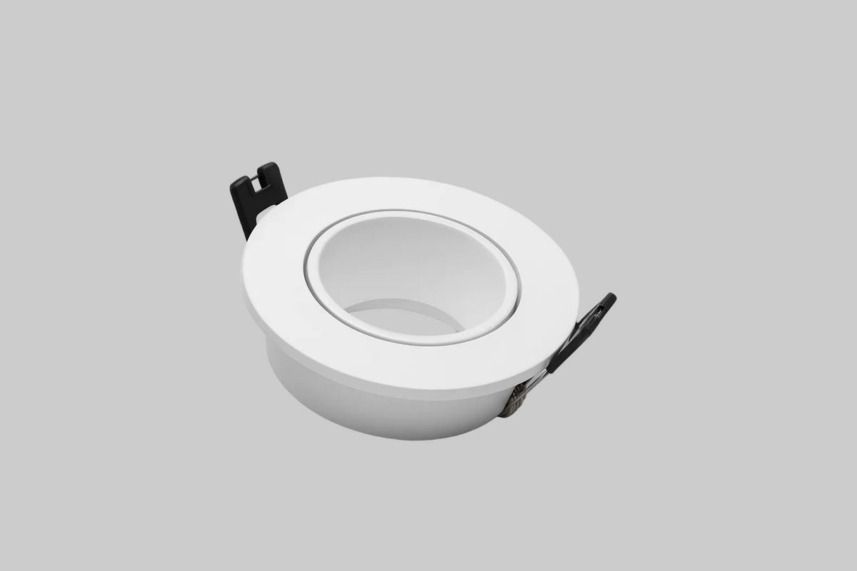 Round Deep recessed MR16 base spotlight frame 
