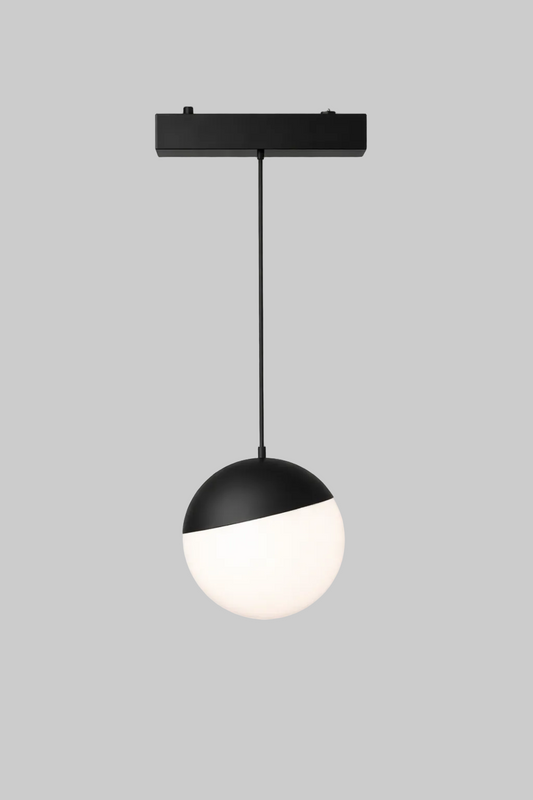 Suspended track light 
Orb suspended track light 