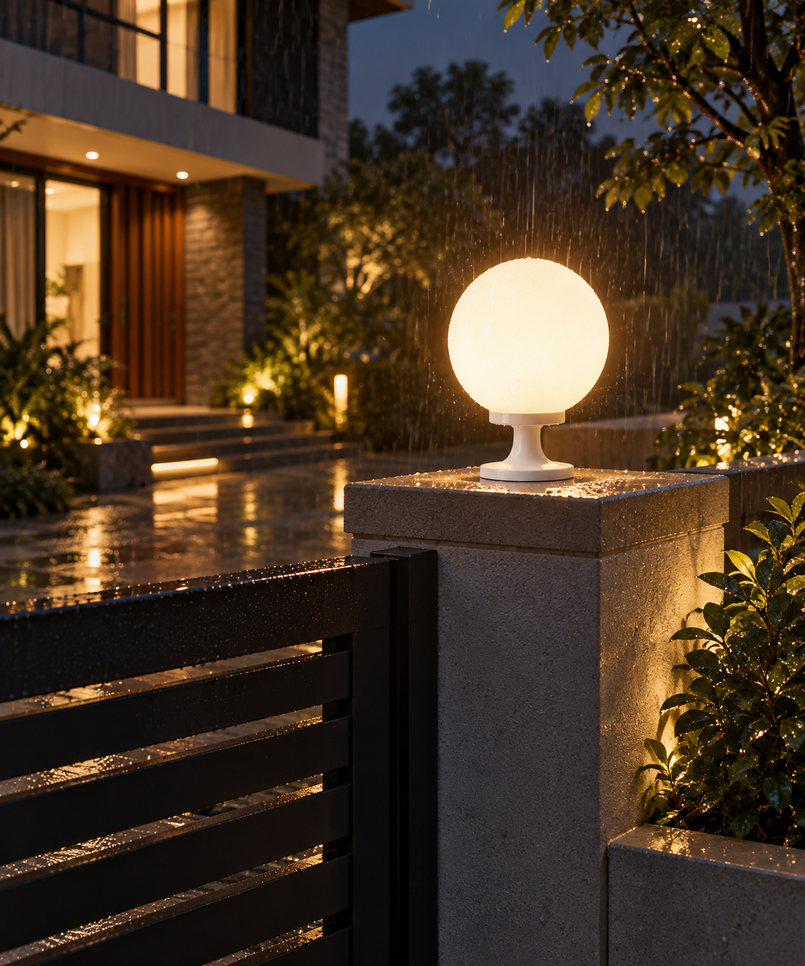 Top wall globe light 