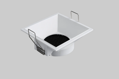Square recessed MR16 base spotlight frame 