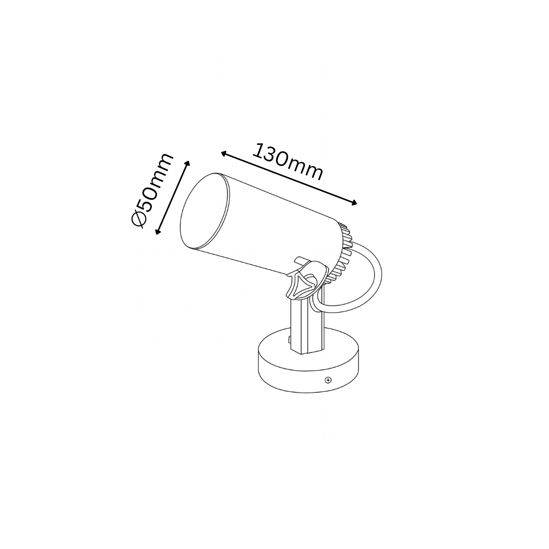 Technical drawing of a wall light 