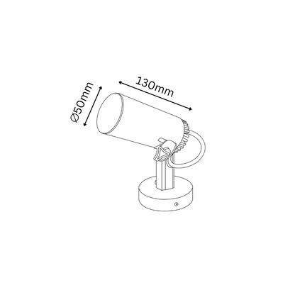 Technical drawing of a wall light 