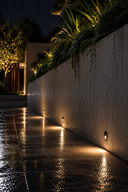 wall-recessed step light with COB/SMD base lamp