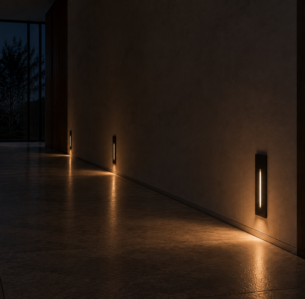 Rectangle recessed step light 