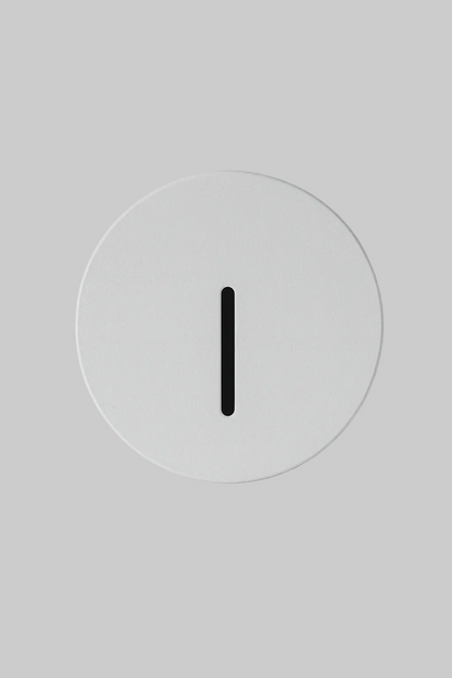 Round white recessed step light