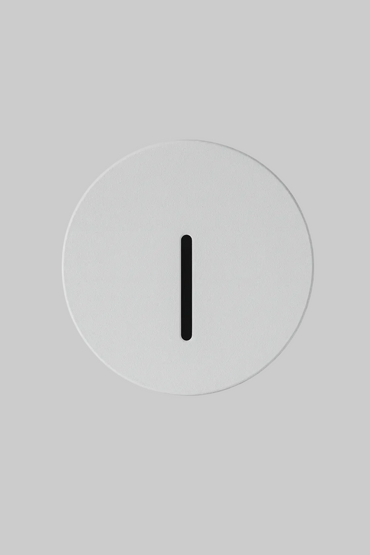 Round white recessed step light