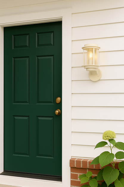 Outdoor wall light with E27 base lamp