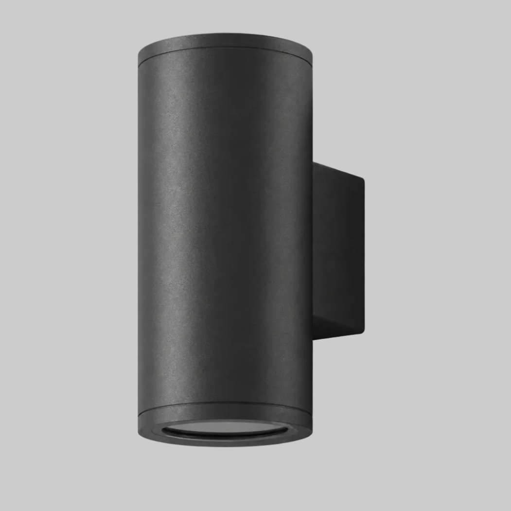 Black wall mounted up and down light 