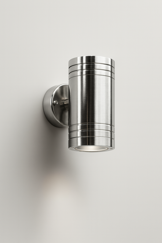 Metallic wall-mounted light fixture with COB/SMD Base lamp