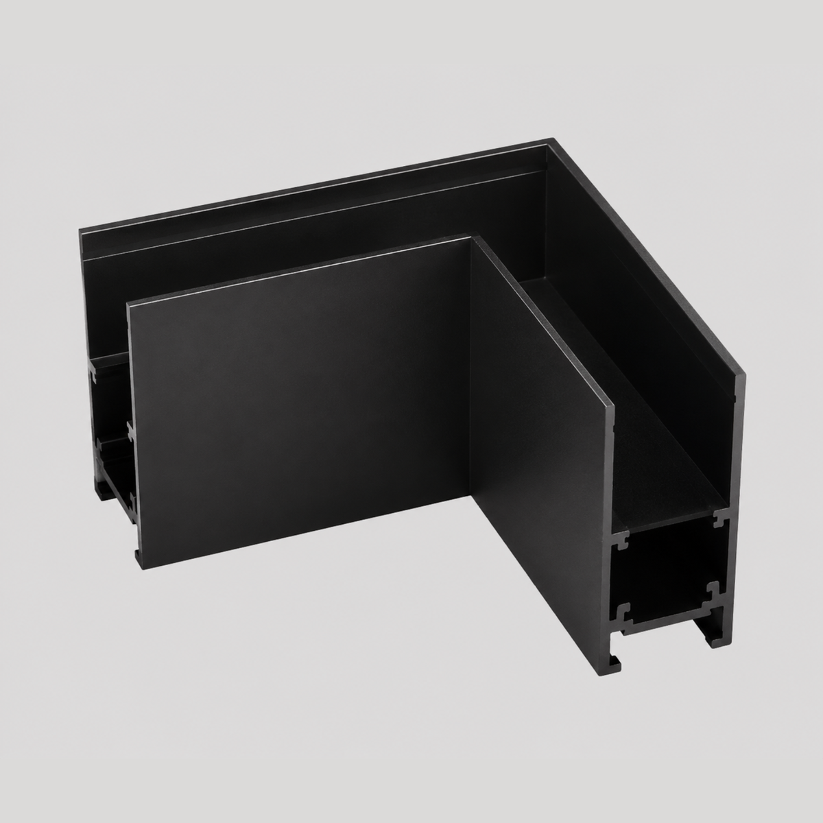 Mounted pre-bury magnetic horizontal corner connector for the track light