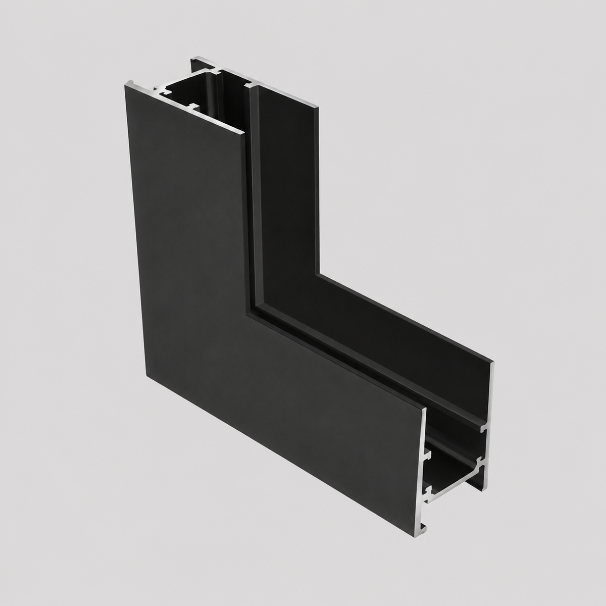 Mounted pre-bury magnetic vertical corner connector for the track light