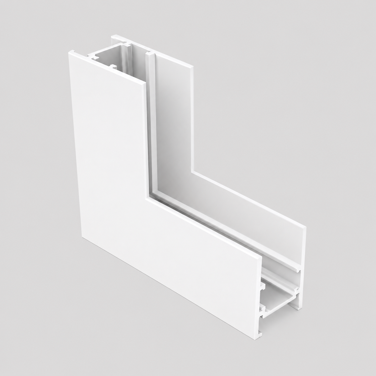 Mounted pre-bury magnetic vertical corner connector for the track light