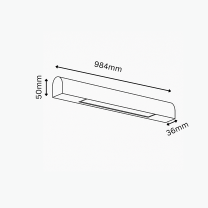 Measurement diagram suspended light fixture 