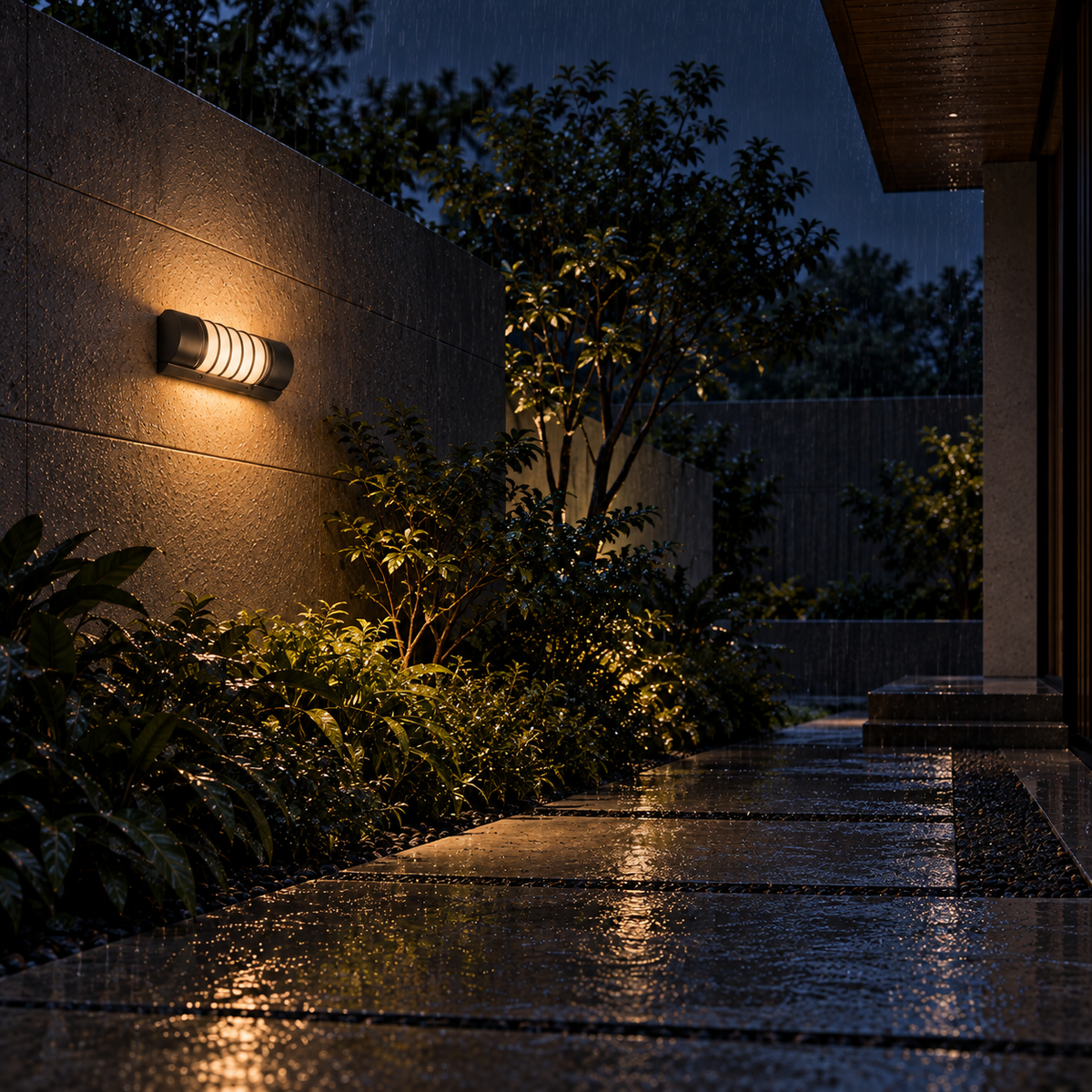 Wall mounted outdoor light fixture