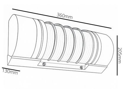 Tecnhnical drawing for the ribera wall light 