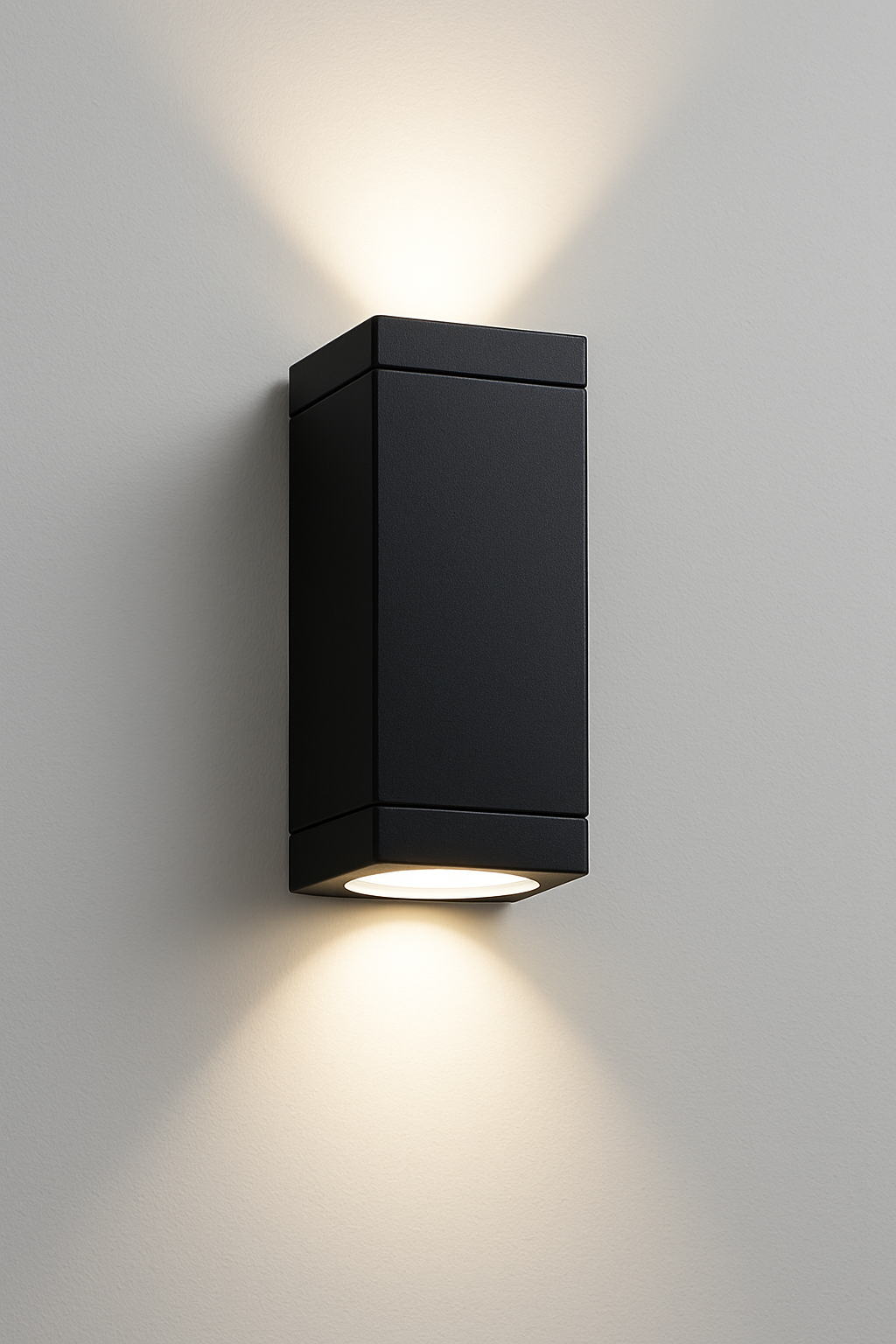 Black outdoor wall light fixture GU10 base lamp