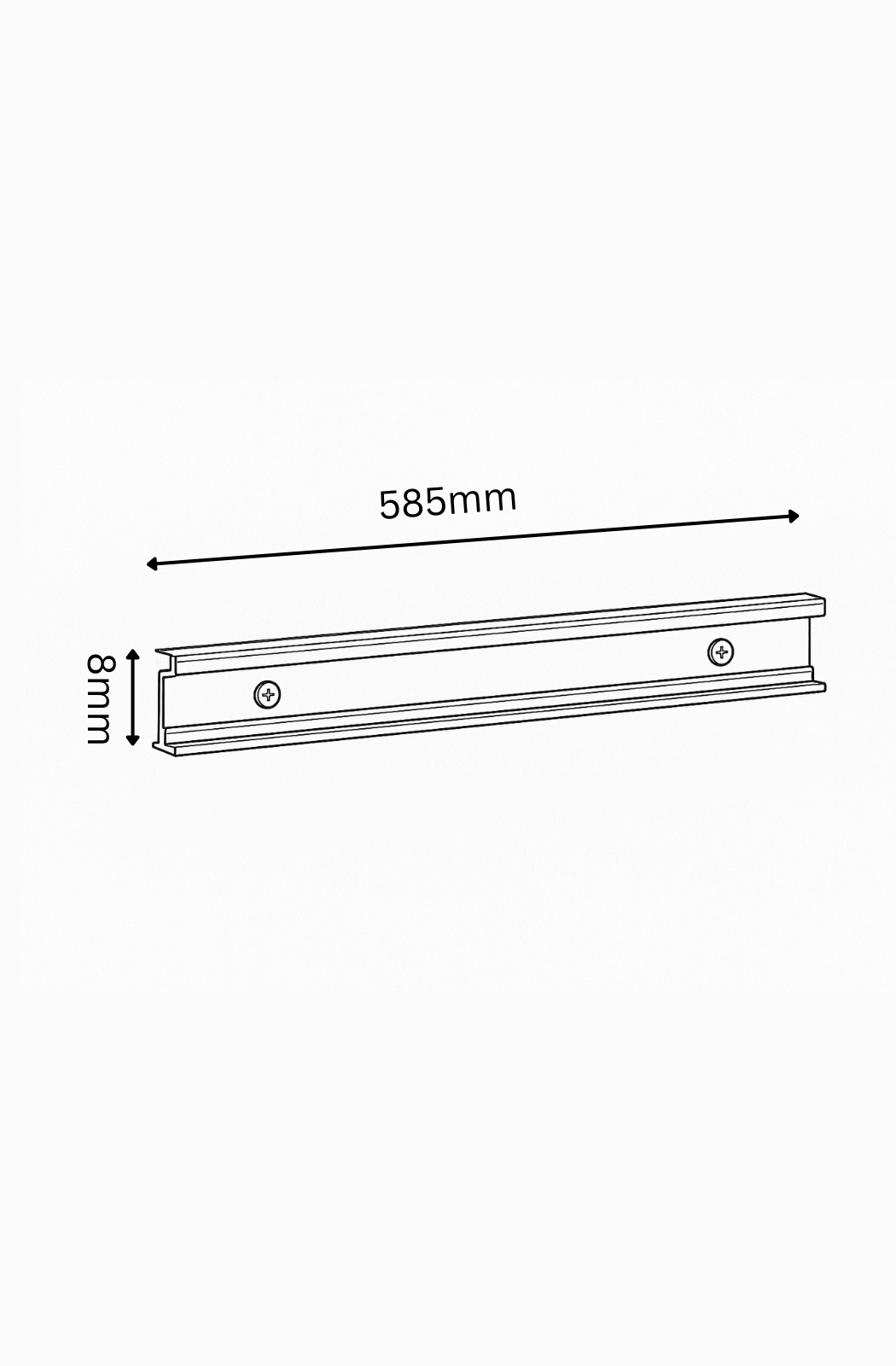 Measurement chart with dimensions labeled on a white background