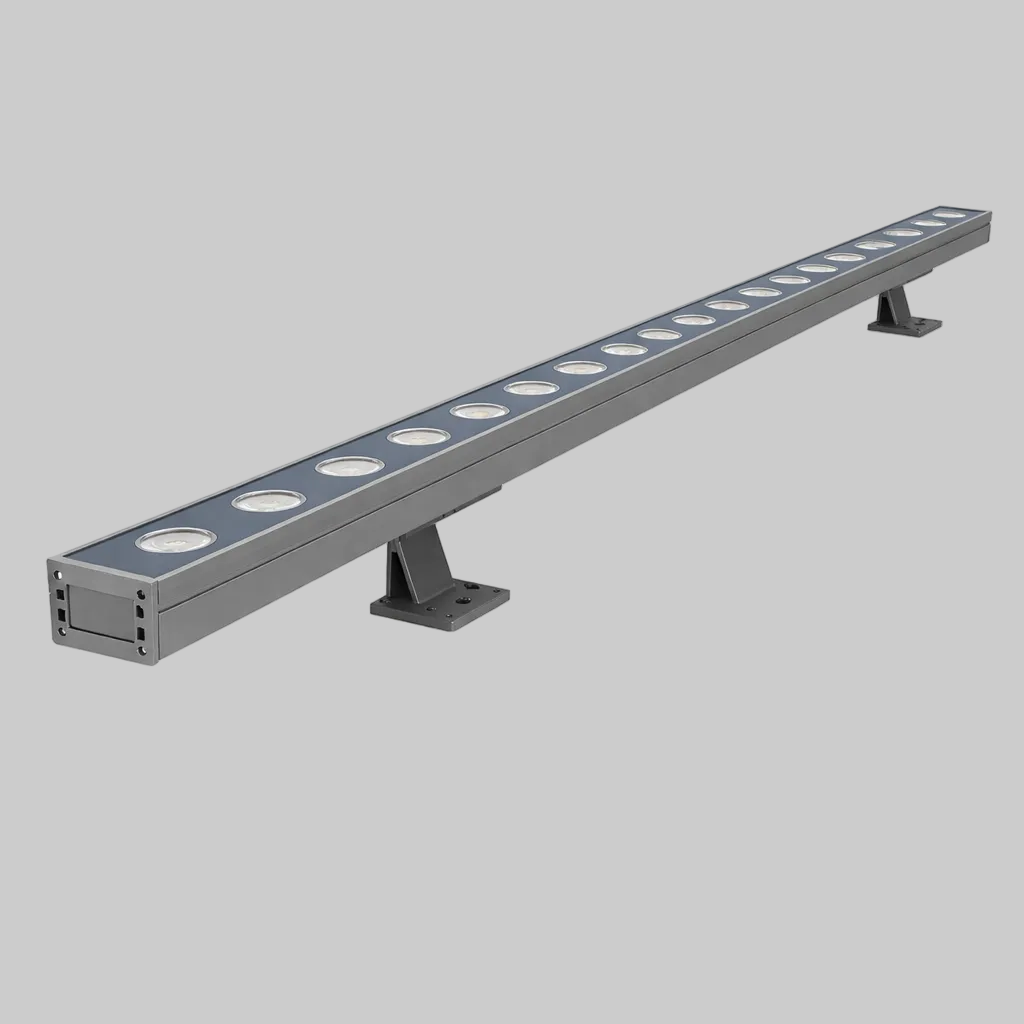 Mounted directional wall washer with built-in LED driver.