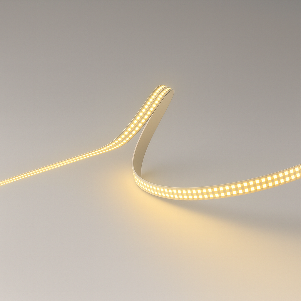 Double line neon strip light with COB/SMD base lamp
