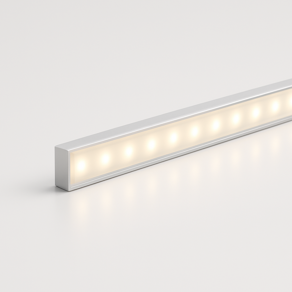 Mounted aluminium profile with COB/SMD base lamp
