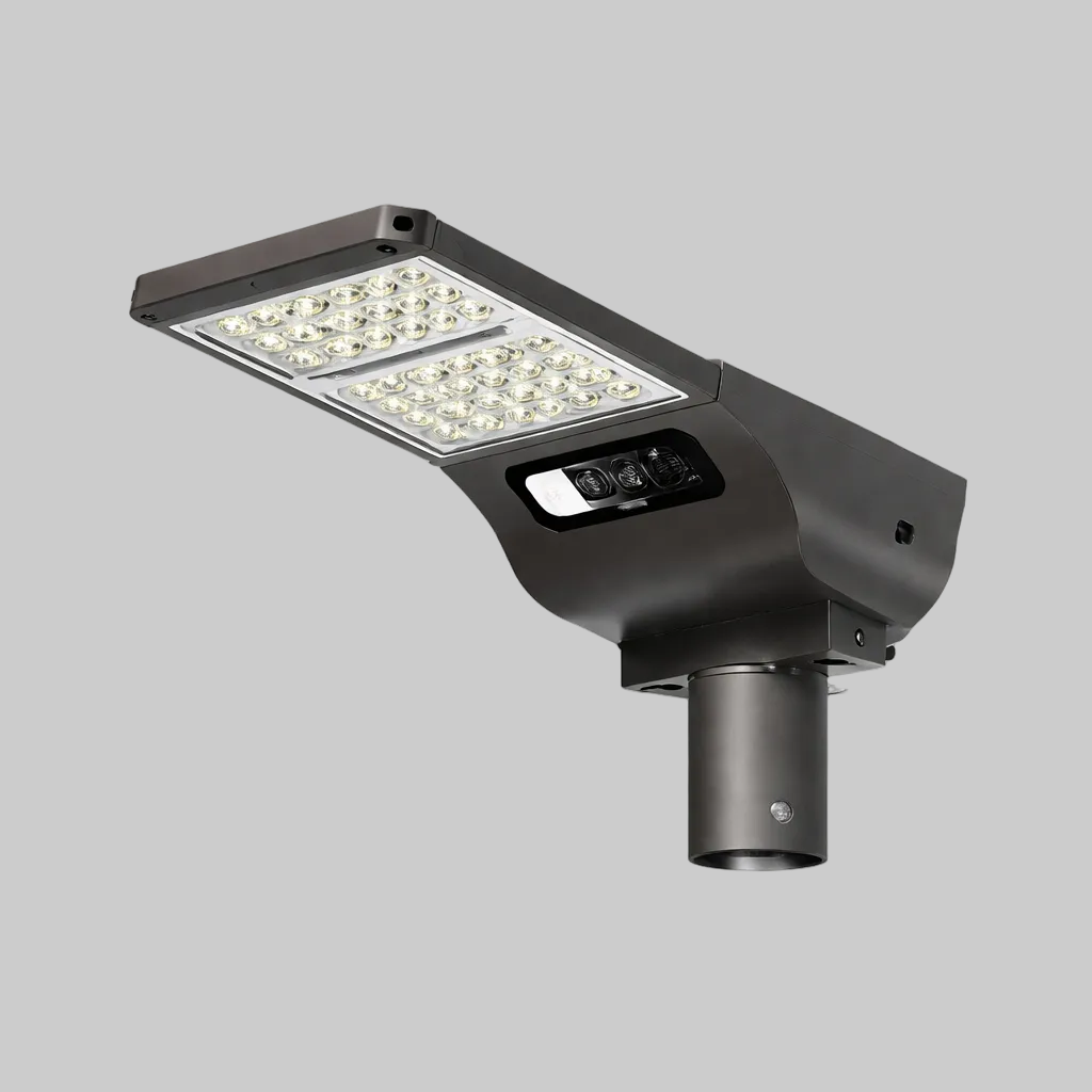 Solar pole light with COB/SMD base lamp