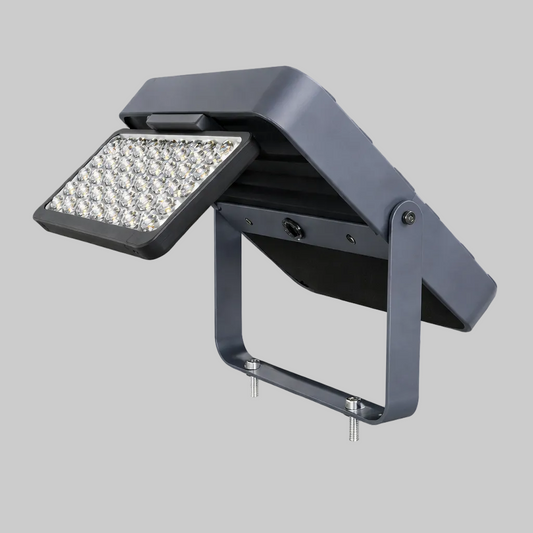Grey solar flood light