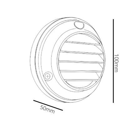 Technical drawing of a circular metal component with dimensions labeled