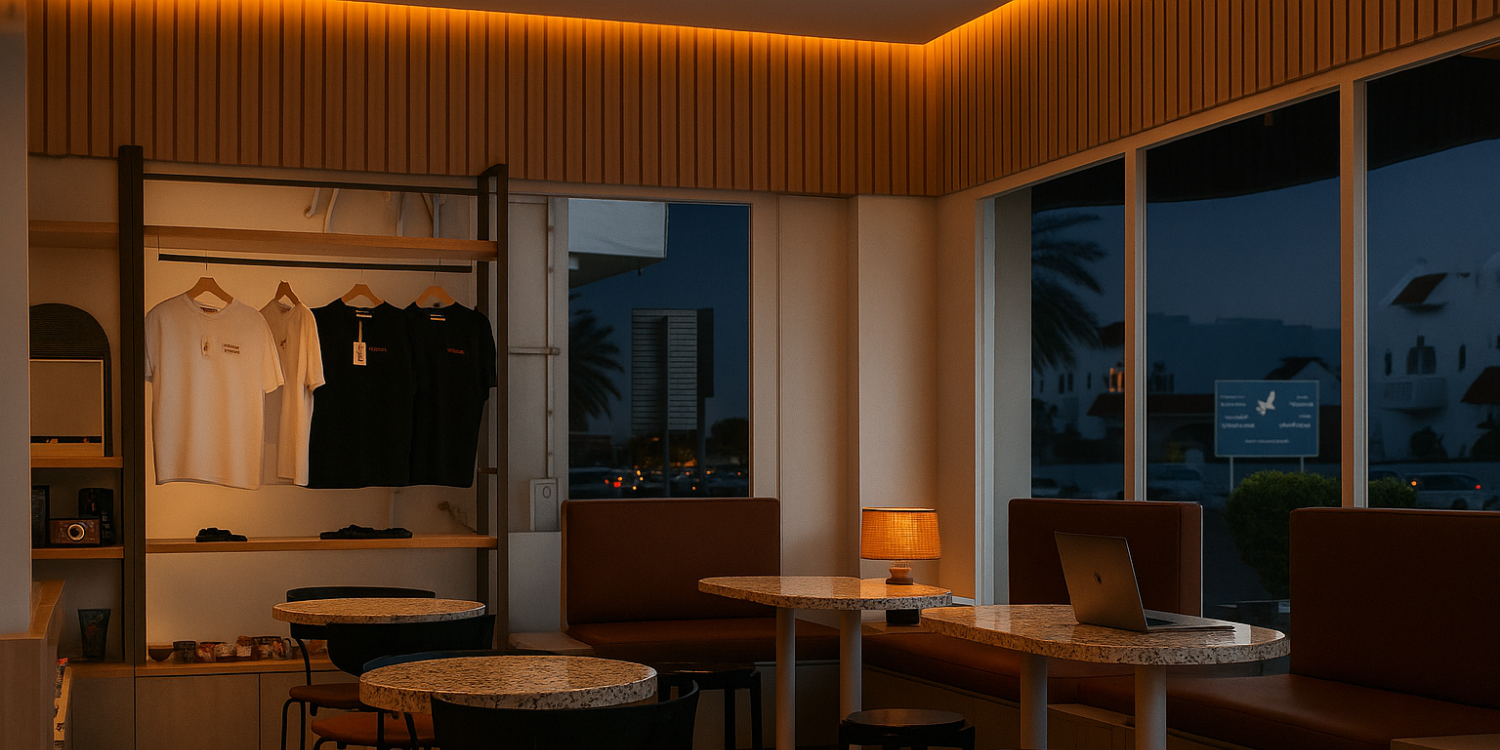 Shelves Cafe Lighting at Sharjah UAE