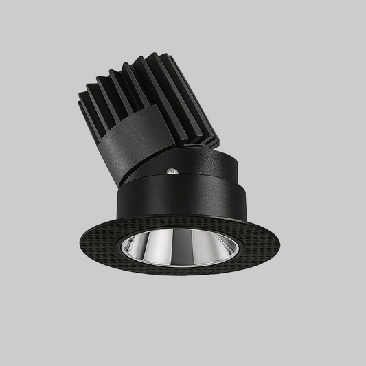 Deep recessed trimless black spot light 