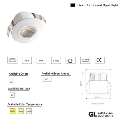 NIche - Mini Recessed Led Spotlight